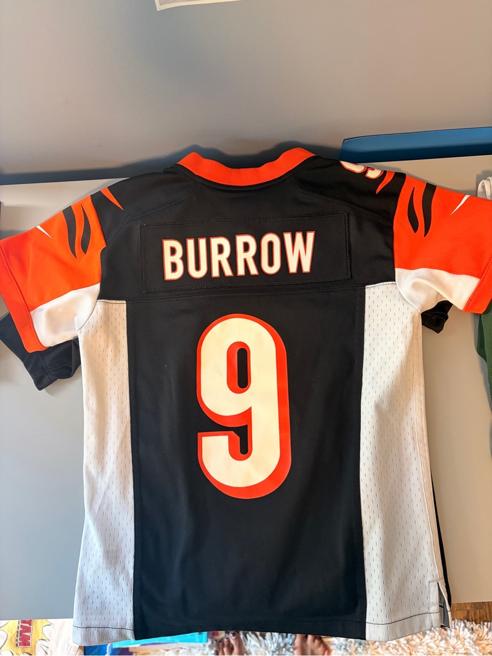 NFL Black Jersey with Orange Collar Trim